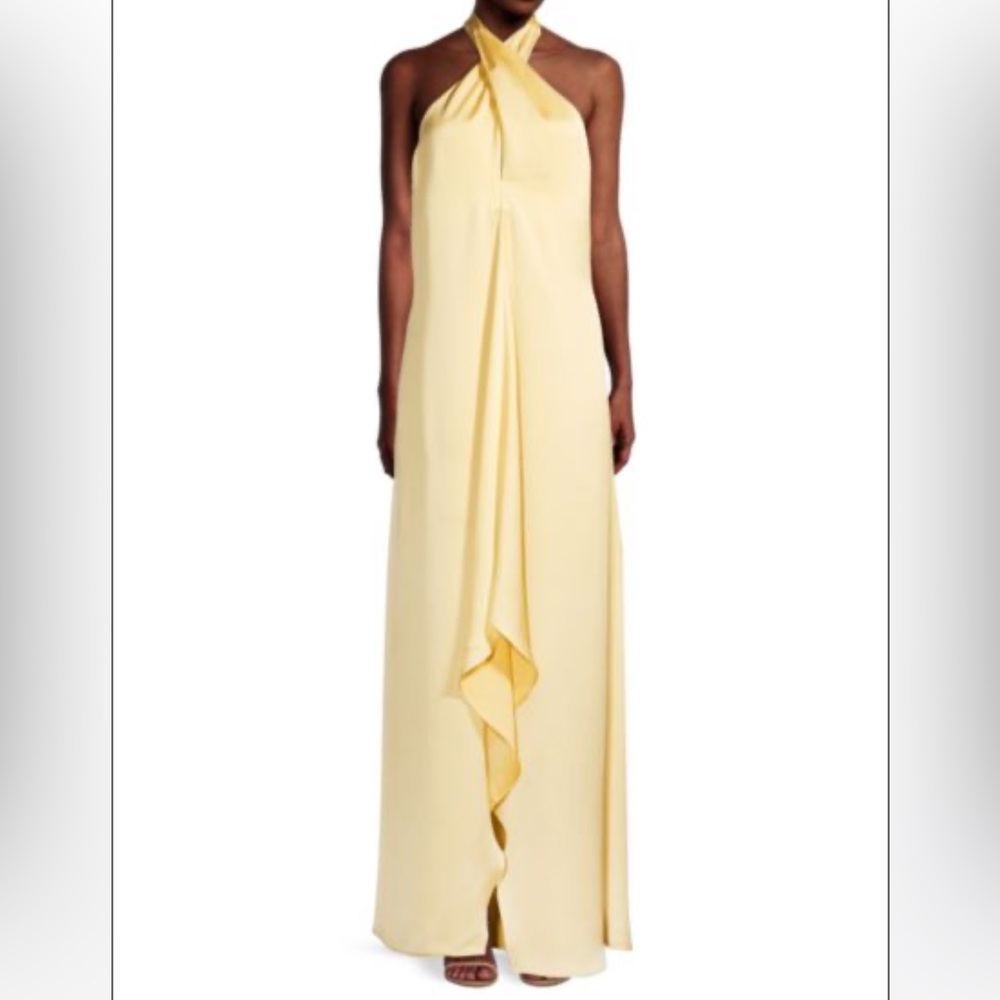 Ramy Brook Carey Satin Draped Gown